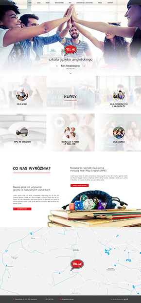 Strona internetowa szkoły angielskiego